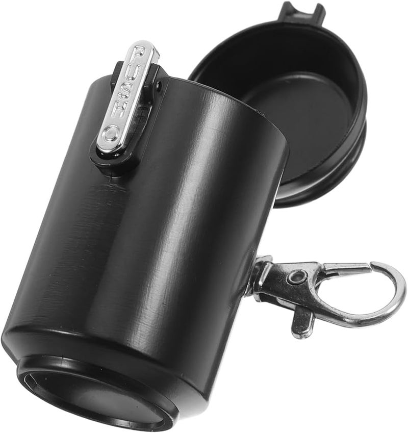 حاوية سجائر محمولة كبيرة بسدادة مقاومة للتسرب، بحجم الجيب للسفر، للاستخدام في الهواء الطلق والمنزل، باللون الأسود - Image 1